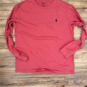 Polo by Ralph Lauren Men's Coral Long Sleeve Tee